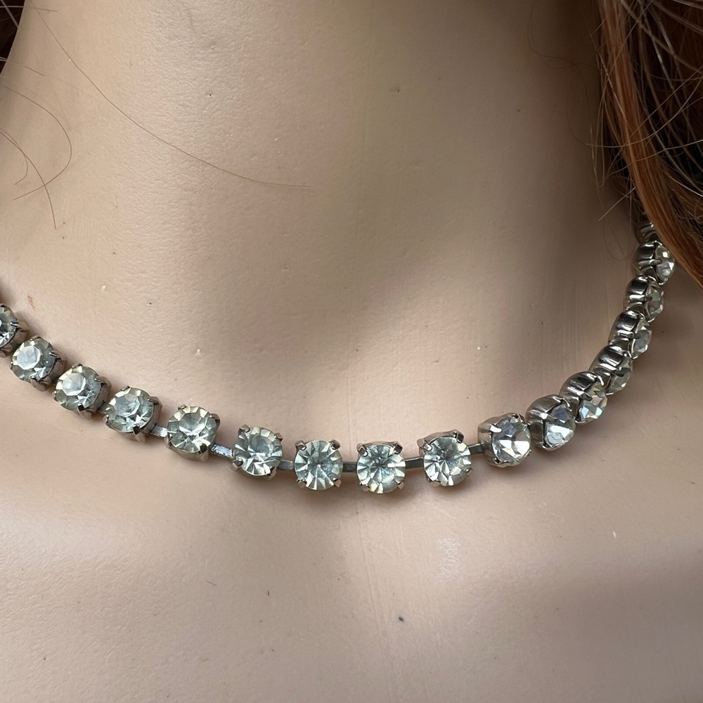 VINTAGE RHINESTONE CHOKER NECKLACE